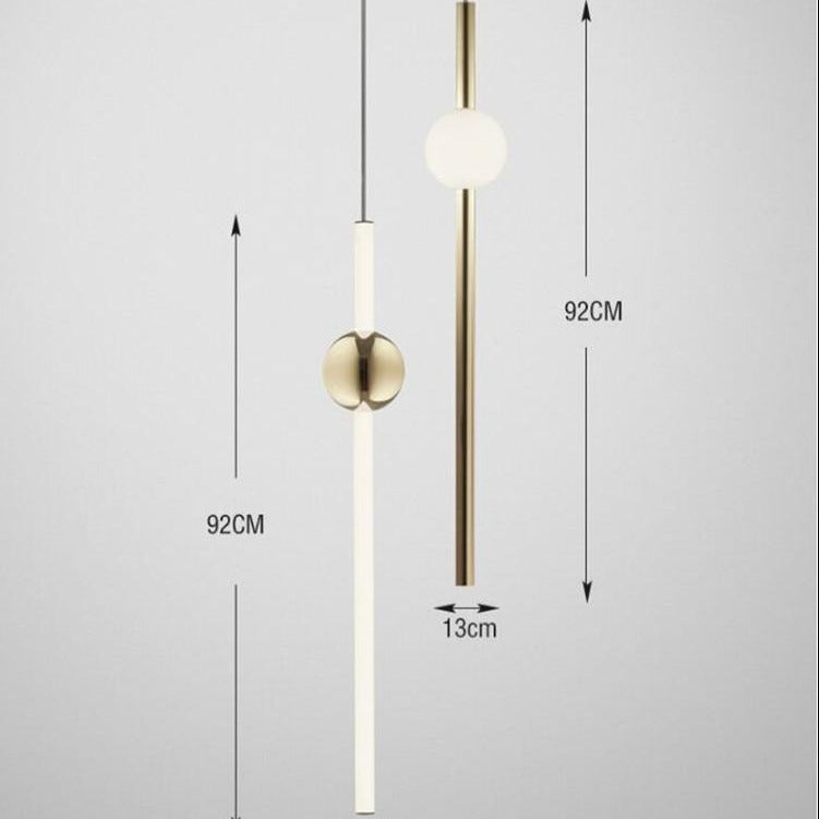 Orion LED Gold Tube Design Pendant Light