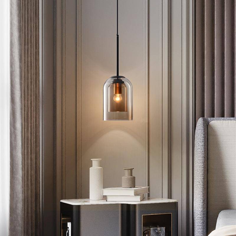 Double Curved Smoke Glass Suspension Design Tube