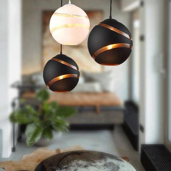 Lofty LED Suspension Design with Glass Stone Orb