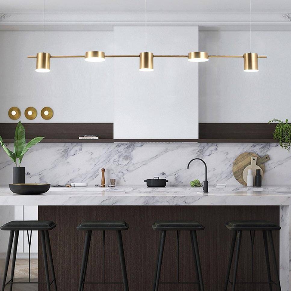 Luxury Metal LED Pendant Light - Sleek Long Design