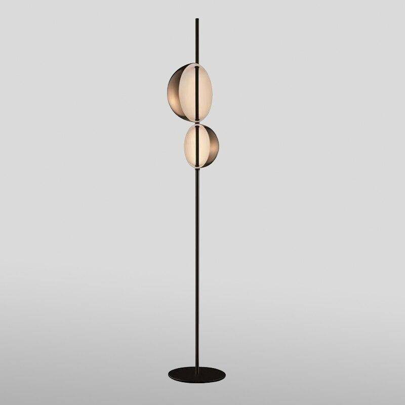 Modern LED Floor Lamp with Double Metal Shade