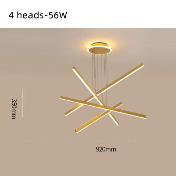 Modern Gold Star-Shaped LED Chandelier Alaikari