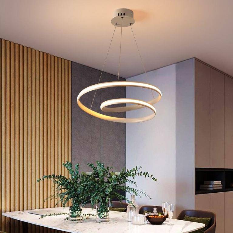 Spiral Aluminum LED Chandelier Light Design