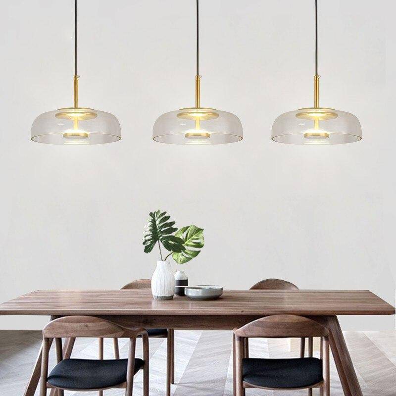Round Smoke Glass LED Loft Pendant Light
