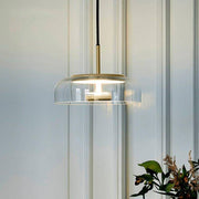 Round Smoke Glass LED Loft Pendant Light