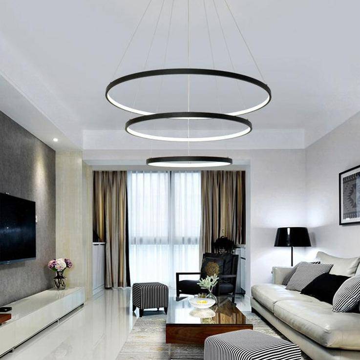 LED Hanging Ring Chandelier Design