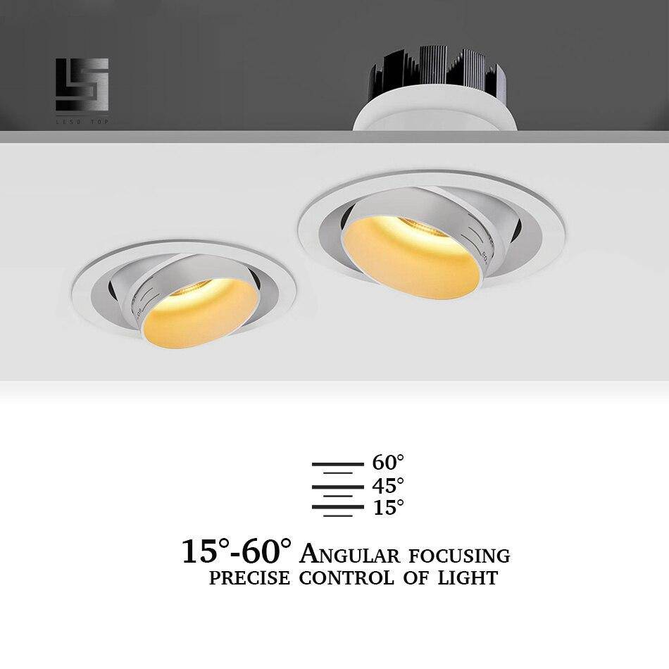 Adjustable Round LED Recessed Light Fixture - Loft Style
