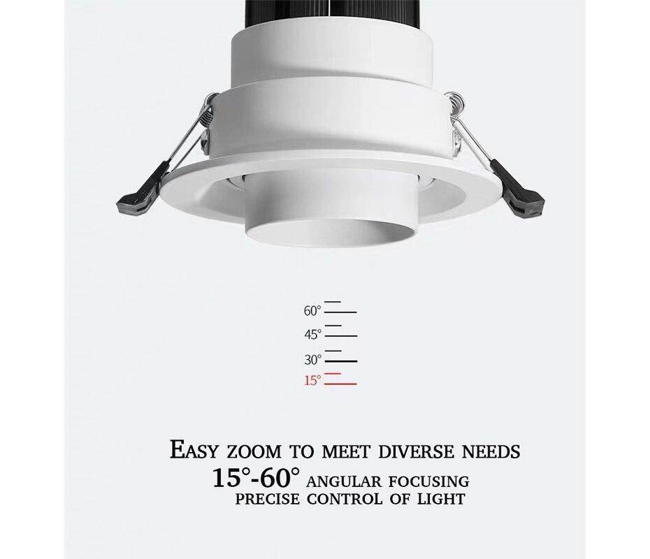 Adjustable Round LED Recessed Light Fixture - Loft Style