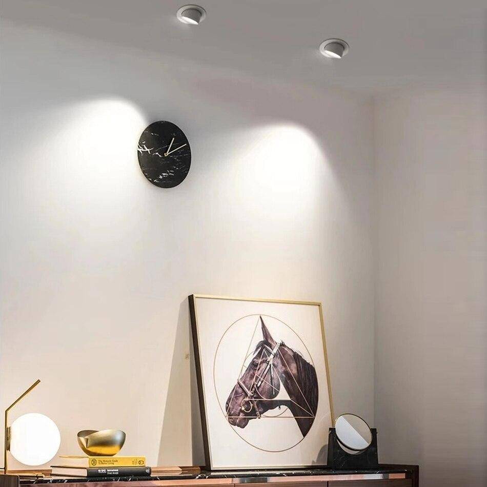 360° Adjustable White Aluminum LED Spotlight