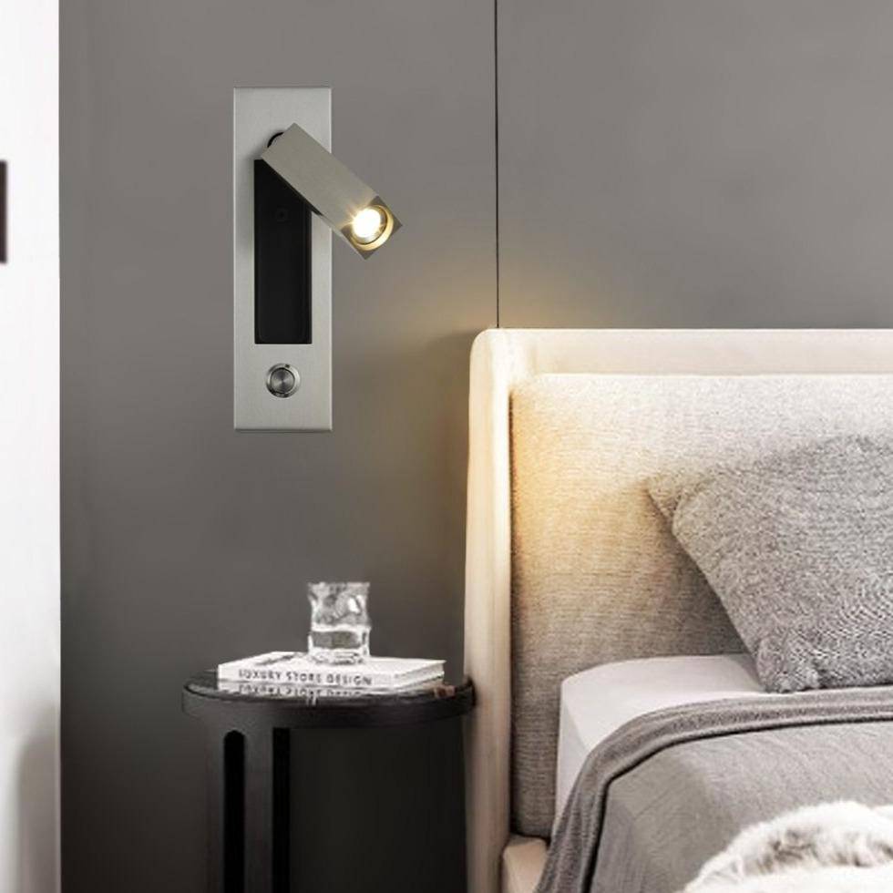 Square LED Wall Reading Light - Modern Design