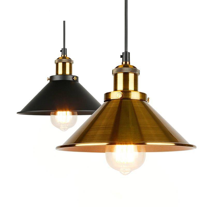 Vintage Gold Metal Pendant Light