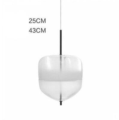 Blue Glass LED Pendant Light in Multiple Shapes