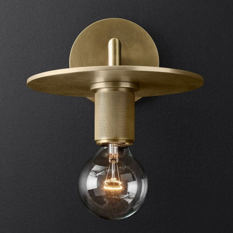 Modern Wall Sconce with Unique Gold Shade Larisa