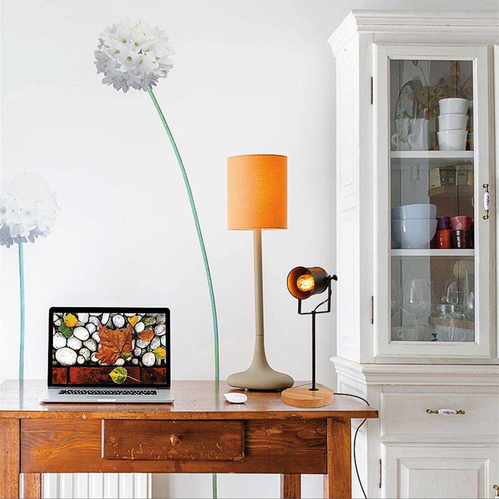 Retro Metal Shade LED Table Lamp for Study