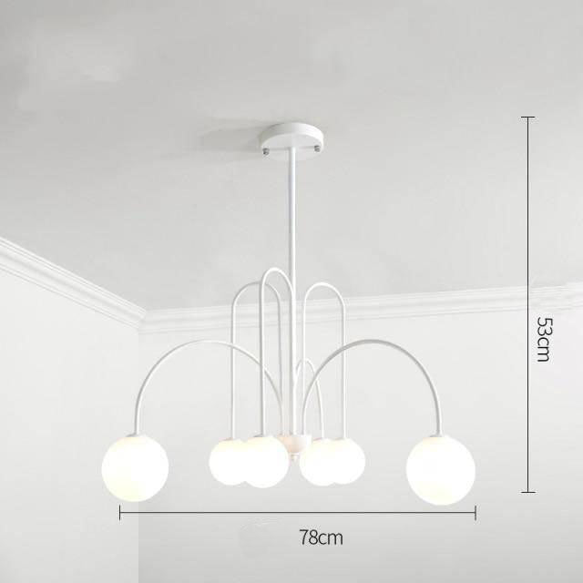 Gold Branch LED Chandelier with Glass Balls