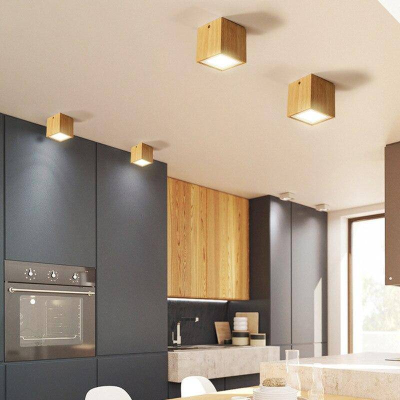 LED Wooden Loft Style Spot Light