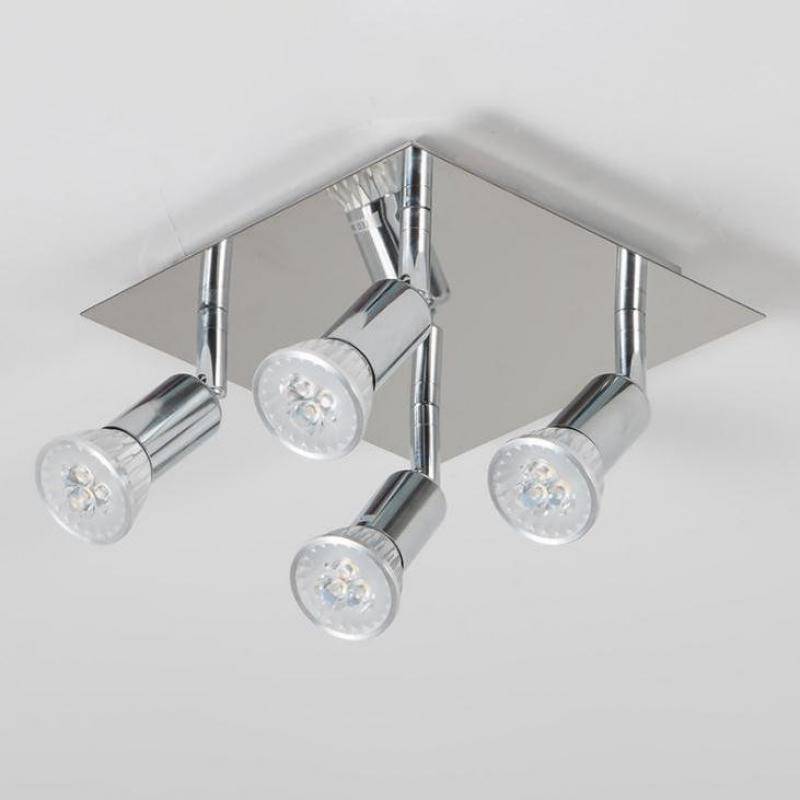 Chrome Satin Adjustable LED Spot Ceiling Light