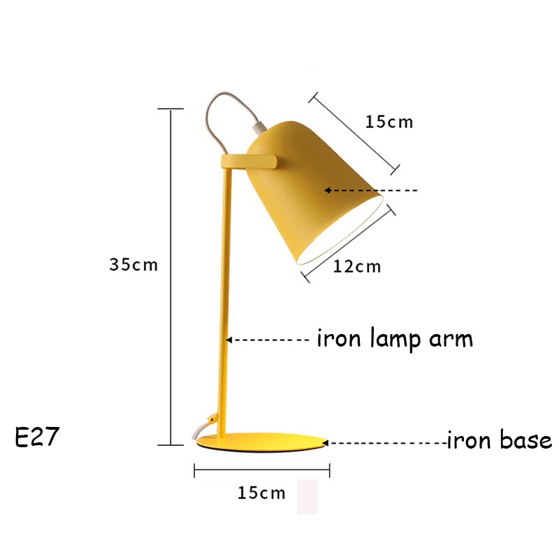 Modern Desk Lamp with Cylindrical Shade