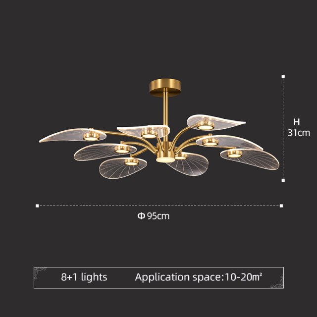 Modern LED Petal-Shaped Akimera Chandelier
