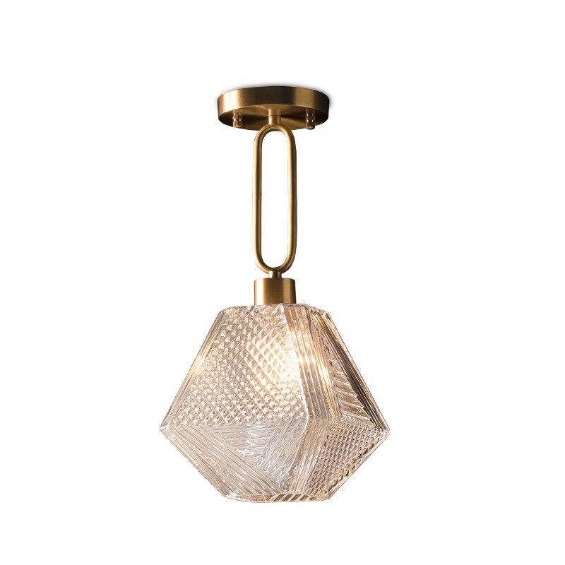 LED Suspension Light with Retro Glass Shade - Shadow Design