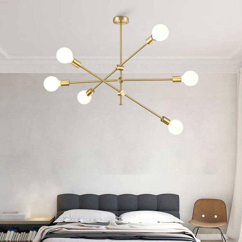 Gold Metal LED Design Pendant Light with Glass Balls
