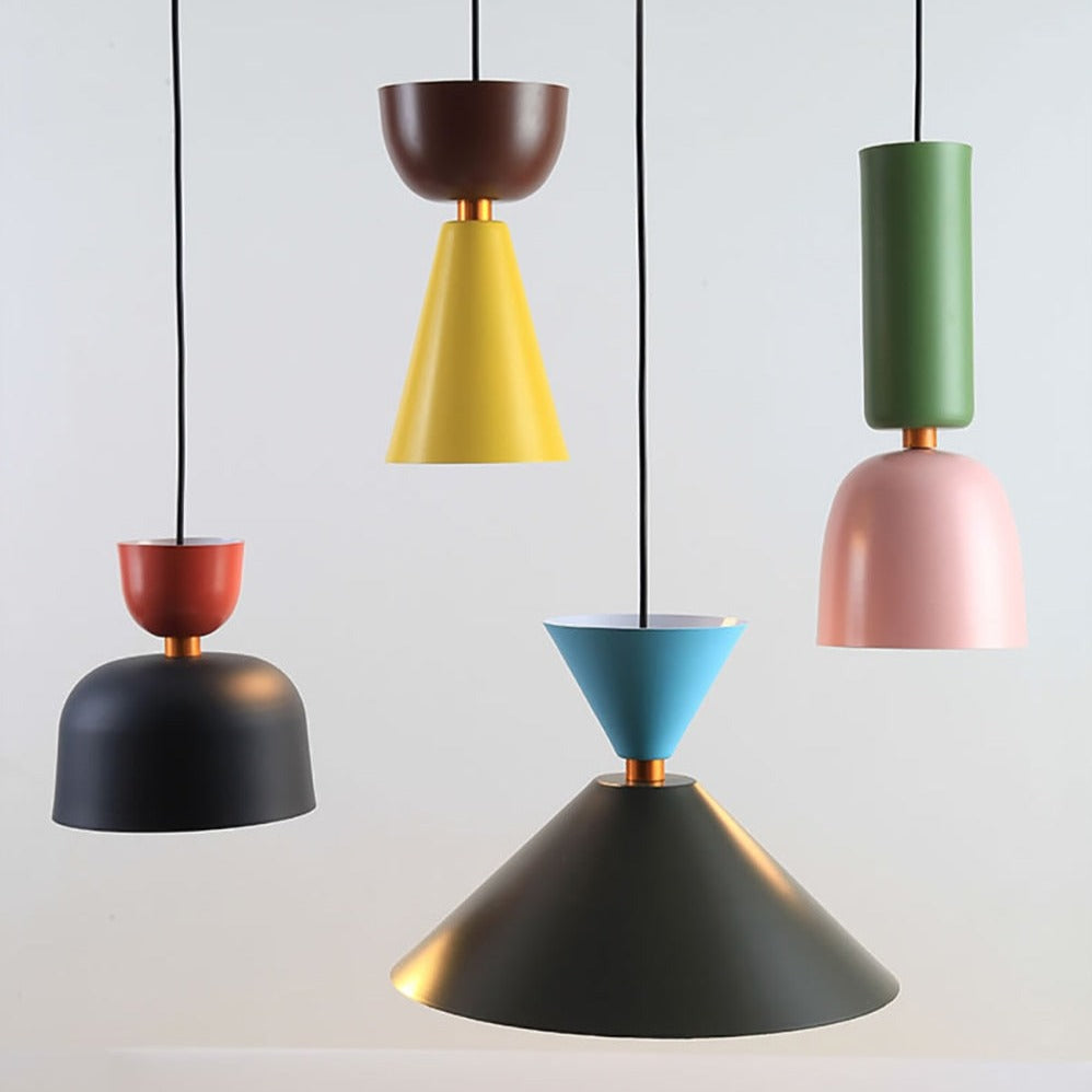 Colorful Nordic Topaz Shade LED Suspension Design