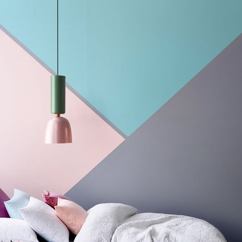 Colorful Nordic Topaz Shade LED Suspension Design