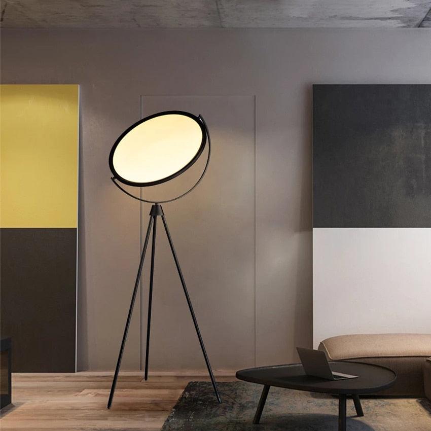Modern LED Tripod Floor Lamp with Round Shade Loon