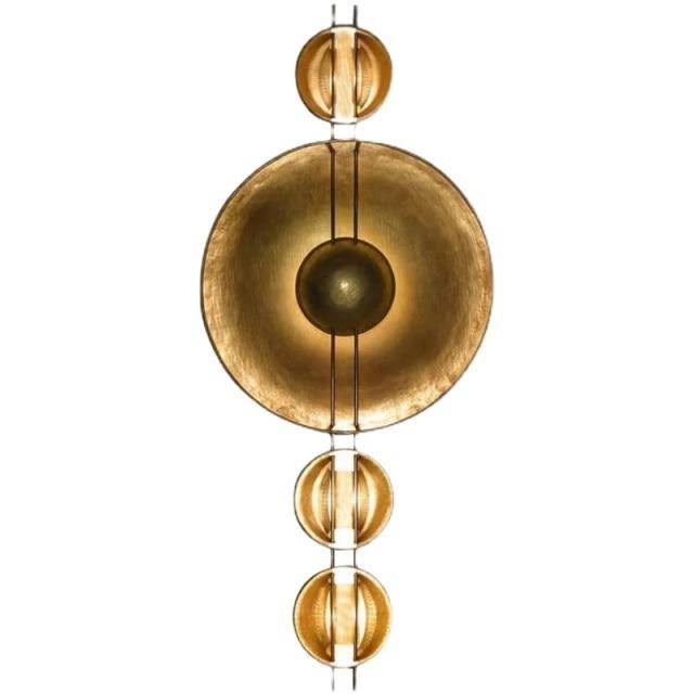 Luxury LED Wall Sconce with Multiple Gold Metal Discs