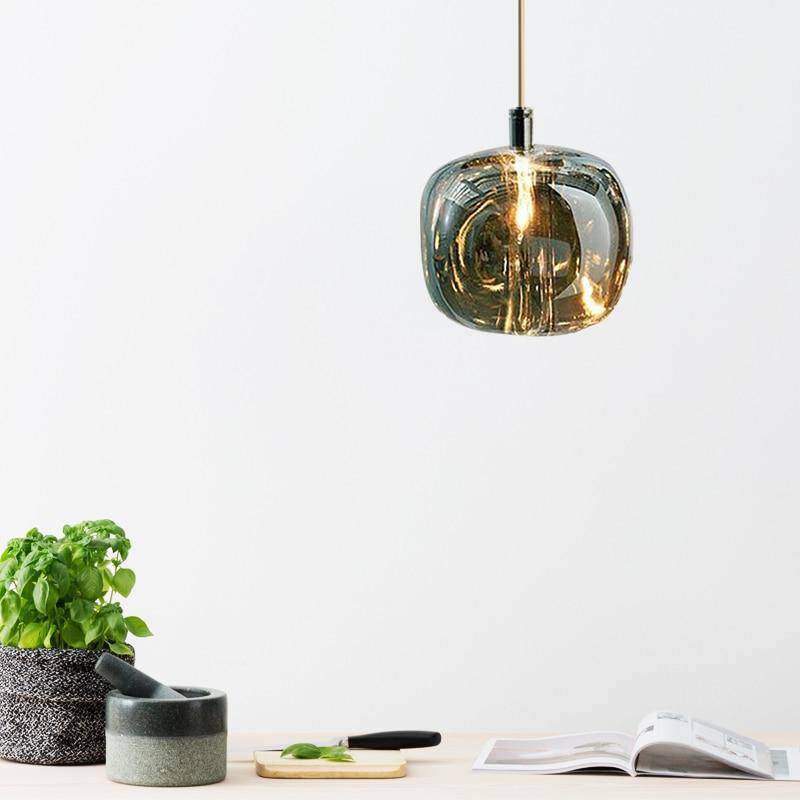Creative LED Suspension Design with Glass Shade