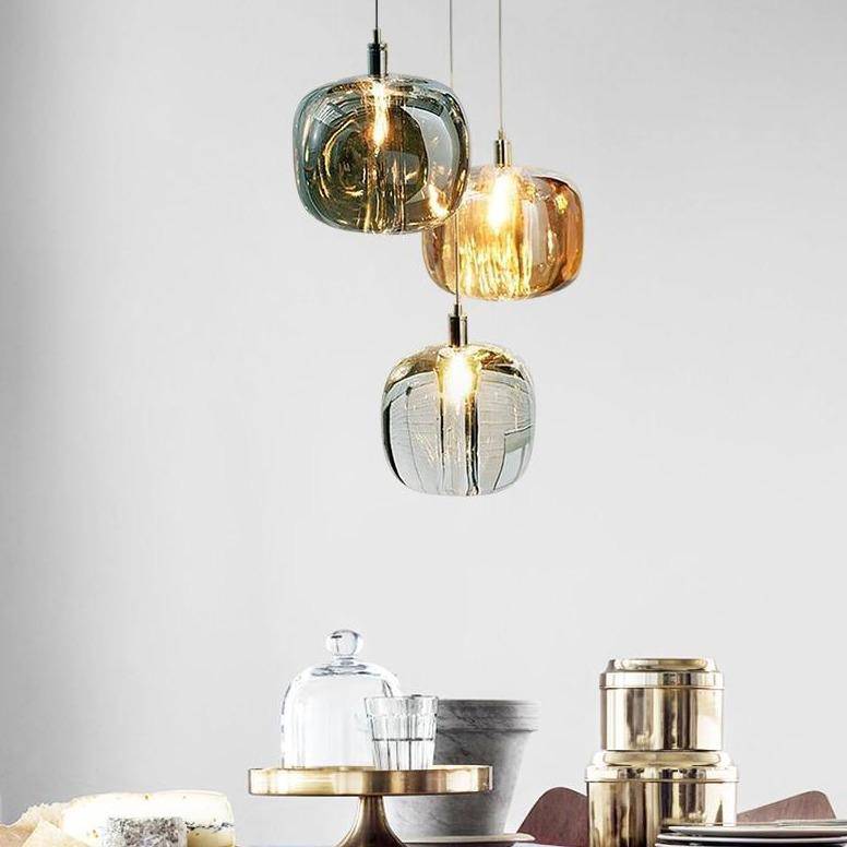 Creative LED Suspension Design with Glass Shade