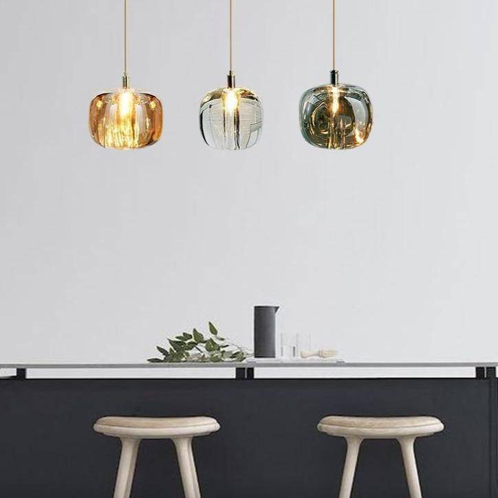 Creative LED Suspension Design with Glass Shade