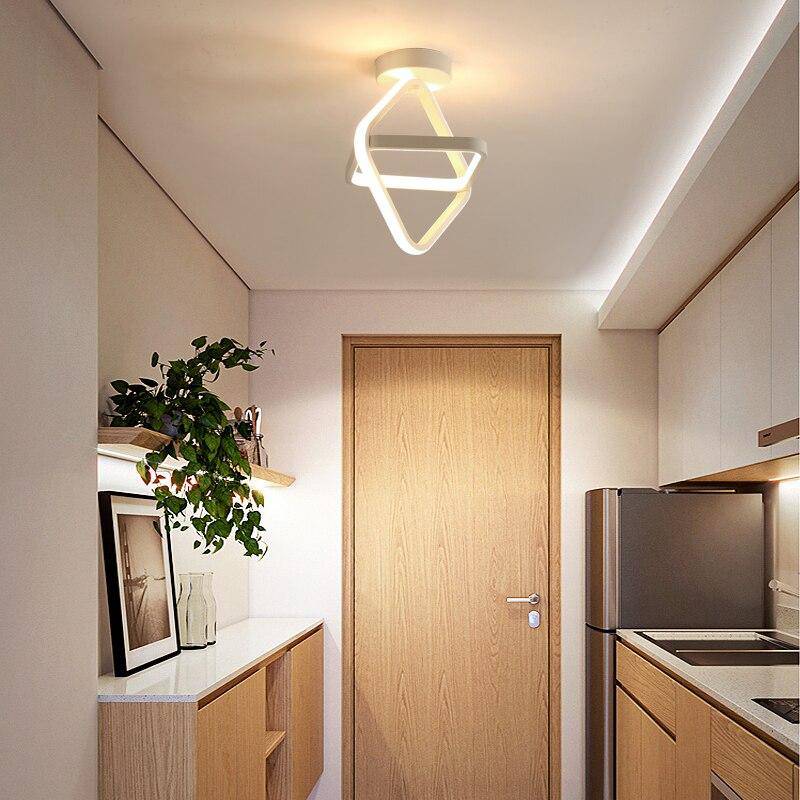 Modern LED Ceiling Light with Metal Ring for Balcony