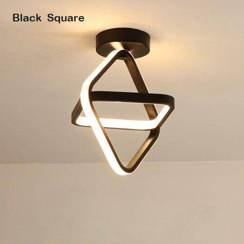 Modern LED Ceiling Light with Metal Ring for Balcony