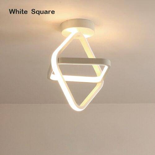 Modern LED Ceiling Light with Metal Ring for Balcony