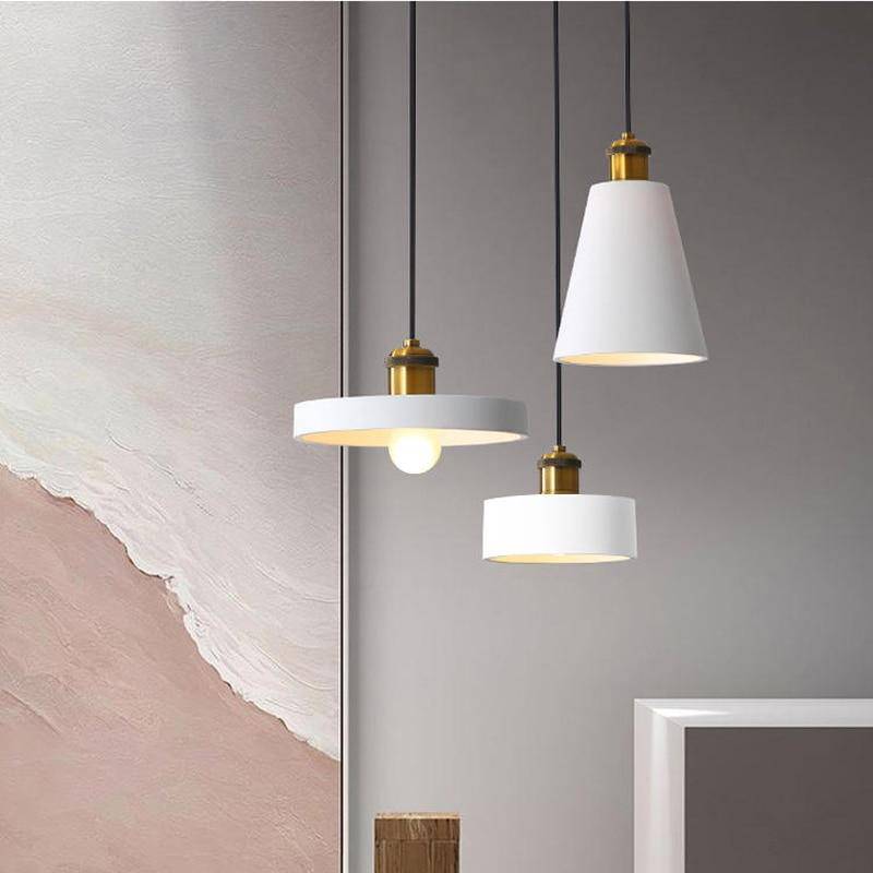 Metal LED Suspension Light with Minimalist Loft Shade