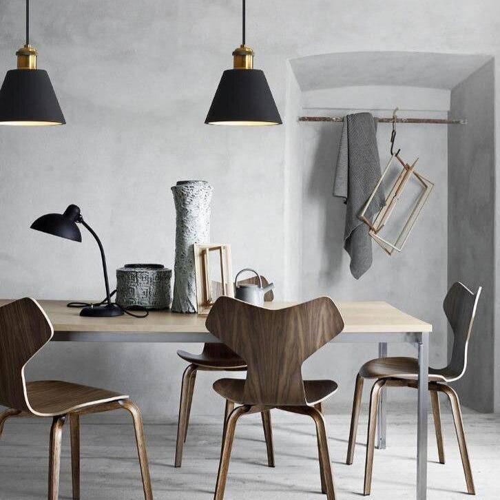 Metal LED Suspension Light with Minimalist Loft Shade