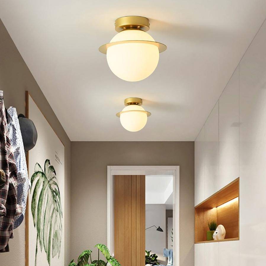 Modern LED Ceiling Light with Creative Glass Shade