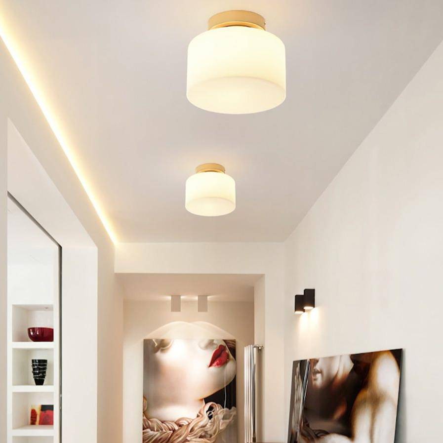 Modern LED Ceiling Light with Creative Glass Shade