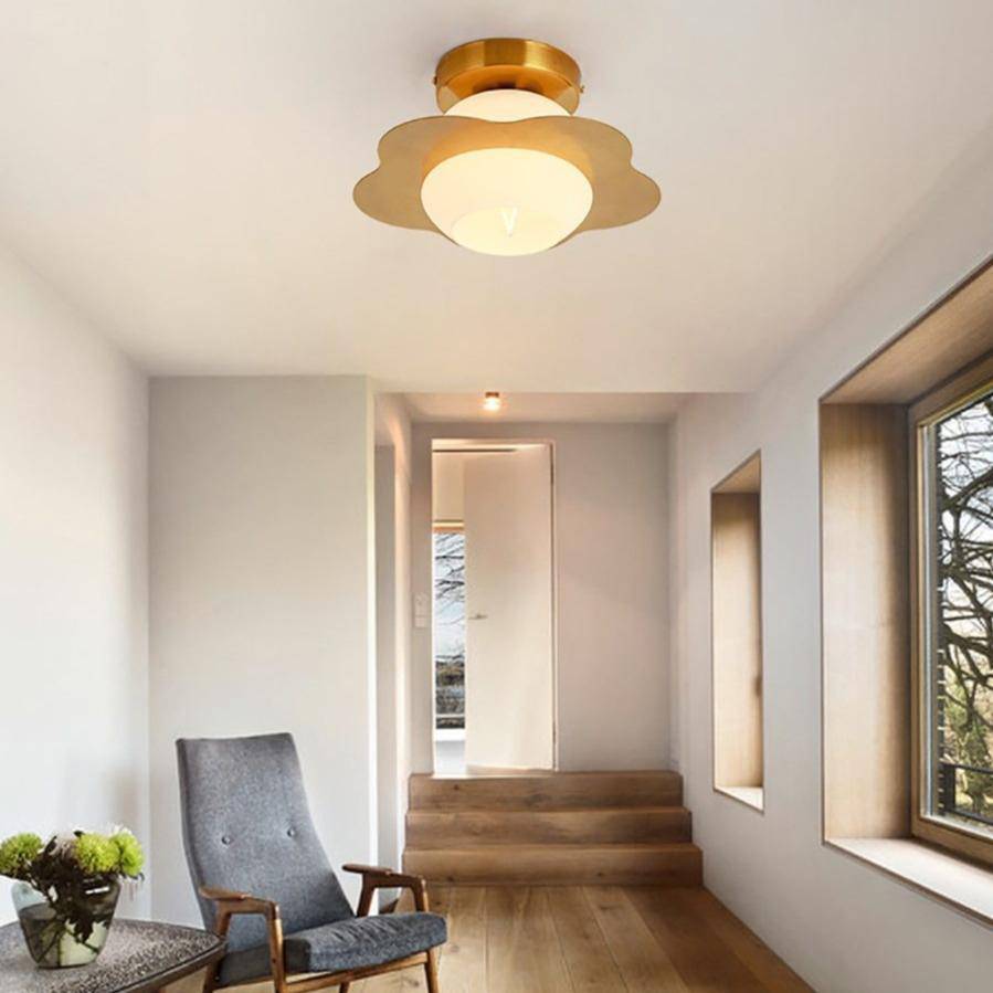 Modern LED Ceiling Light with Creative Glass Shade