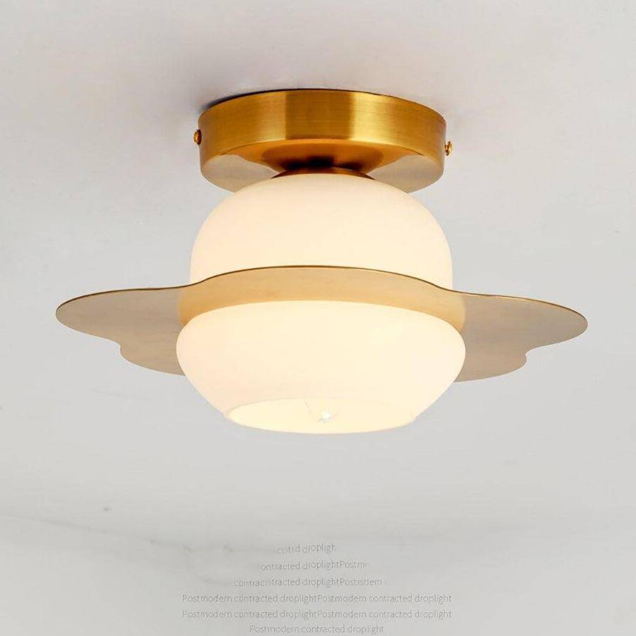Modern LED Ceiling Light with Creative Glass Shade