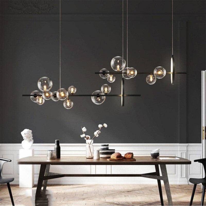 LED Suspension Light with Multiple Glass Spheres - Loft Style