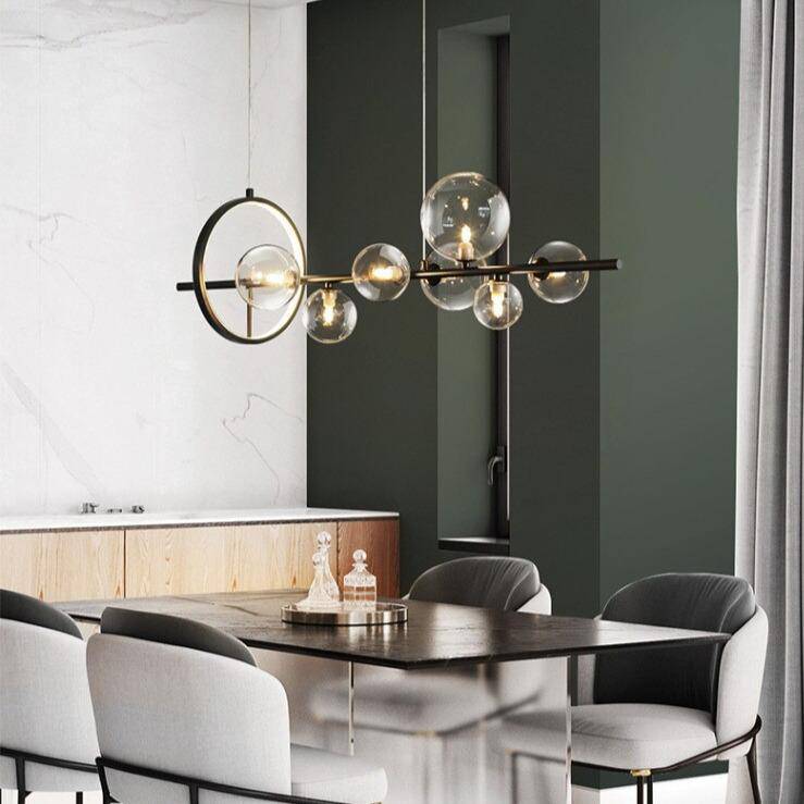LED Suspension Light with Multiple Glass Spheres - Loft Style
