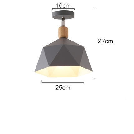 Modern LED Ceiling Light with Metal Shade - Garino