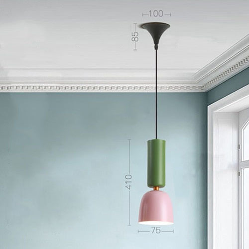 Colorful Nordic Topaz Shade LED Suspension Design