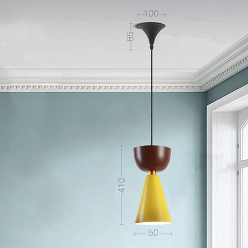Colorful Nordic Topaz Shade LED Suspension Design