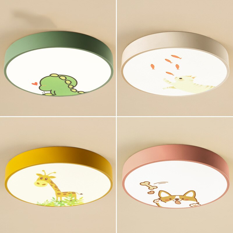 Colorful Round LED Ceiling Light for Kids' Room