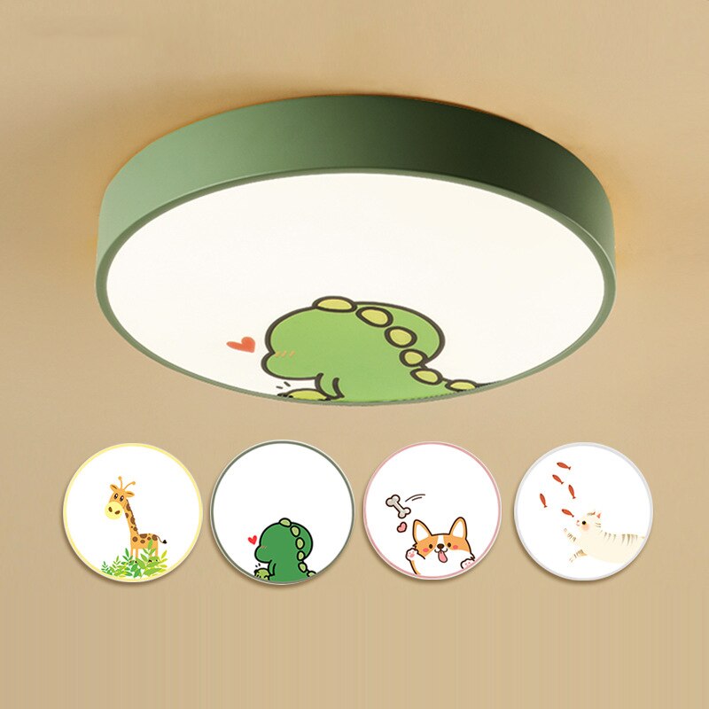 Colorful Round LED Ceiling Light for Kids' Room