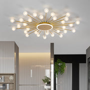 Modern LED Sun-Shaped Ceiling Light with Janira Beads