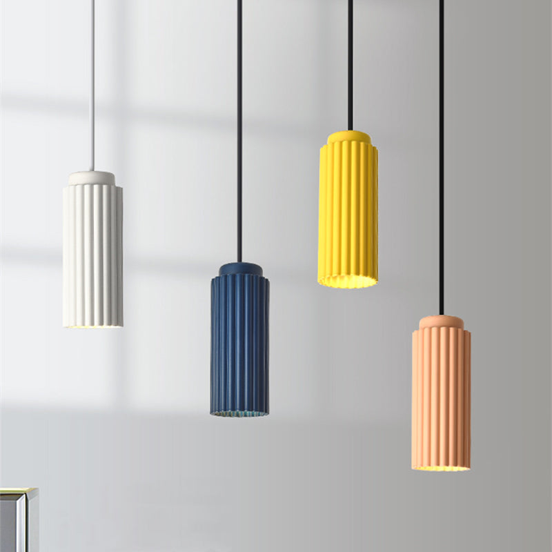 Modern LED Suspension Light with Colorful Tube Shade Kinna
